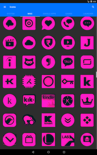 Pink and Black Icon Pack - عکس برنامه موبایلی اندروید
