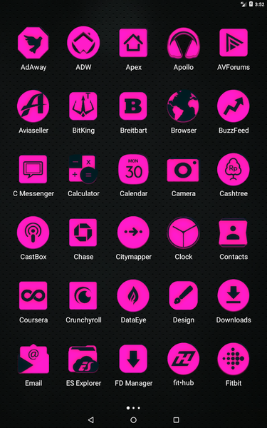 Pink and Black Icon Pack - عکس برنامه موبایلی اندروید