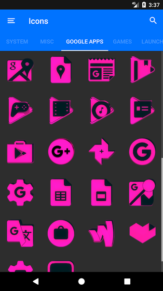 Pink and Black Icon Pack - عکس برنامه موبایلی اندروید