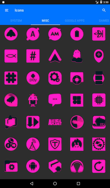 Pink and Black Icon Pack - عکس برنامه موبایلی اندروید