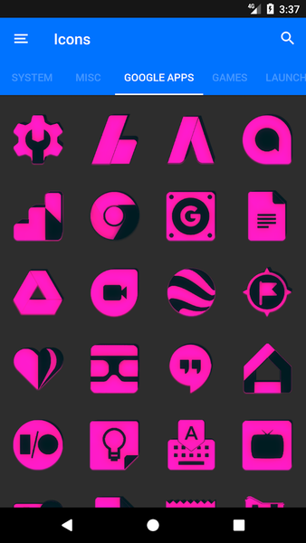 Pink and Black Icon Pack - عکس برنامه موبایلی اندروید