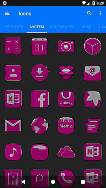 Pink Icon Pack - عکس برنامه موبایلی اندروید