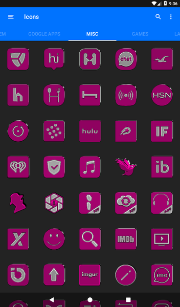 Pink Icon Pack - عکس برنامه موبایلی اندروید