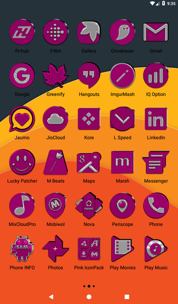 Pink Icon Pack - عکس برنامه موبایلی اندروید
