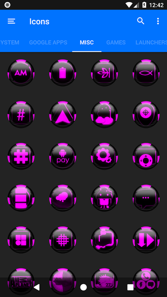 Pink Icon Pack Style 6 - Image screenshot of android app