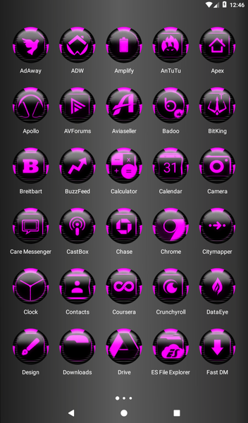 Pink Icon Pack Style 6 - Image screenshot of android app