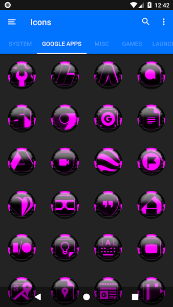 Pink Icon Pack Style 6 - Image screenshot of android app