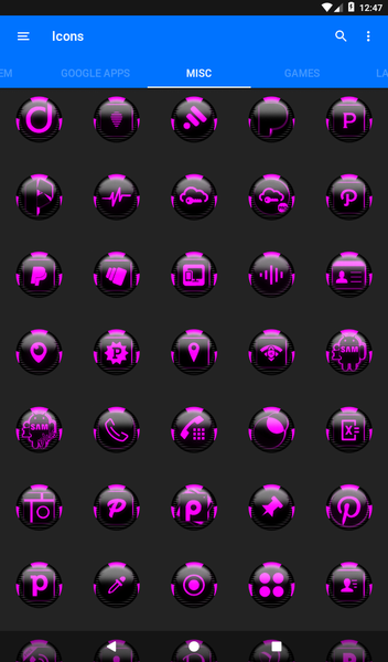 Pink Icon Pack Style 6 - Image screenshot of android app