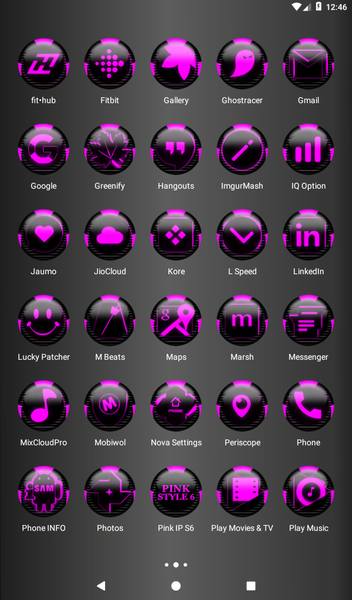 Pink Icon Pack Style 6 - Image screenshot of android app