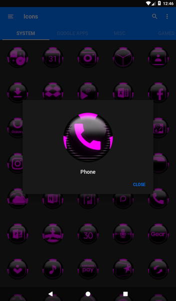 Pink Icon Pack Style 6 - Image screenshot of android app