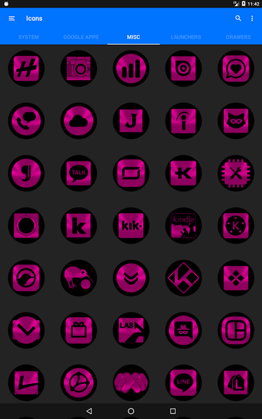 Oreo Pink Icon Pack - عکس برنامه موبایلی اندروید