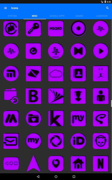 Purple and Black Icon Pack - عکس برنامه موبایلی اندروید