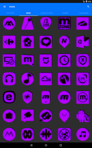 Purple and Black Icon Pack - عکس برنامه موبایلی اندروید