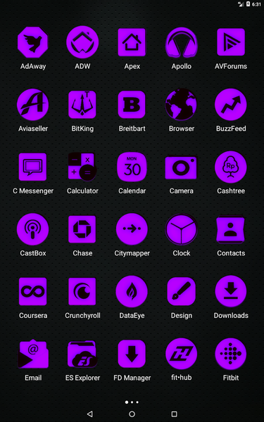 Purple and Black Icon Pack - عکس برنامه موبایلی اندروید