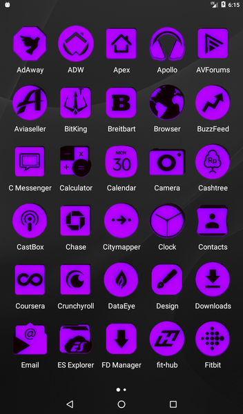 Purple and Black Icon Pack - عکس برنامه موبایلی اندروید