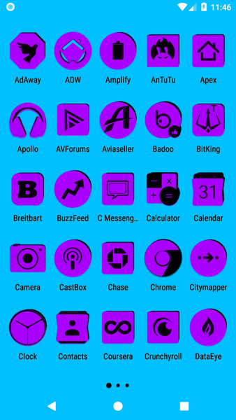 Purple and Black Icon Pack - عکس برنامه موبایلی اندروید