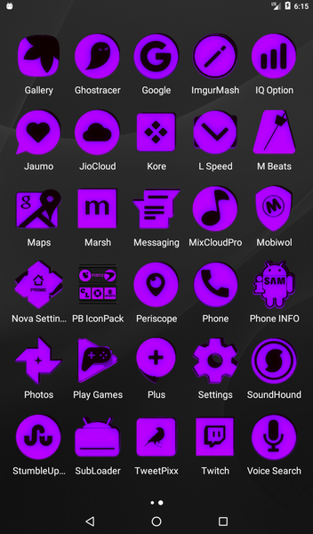 Purple and Black Icon Pack - عکس برنامه موبایلی اندروید