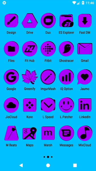 Purple and Black Icon Pack - عکس برنامه موبایلی اندروید