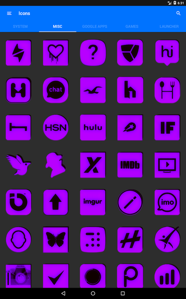 Purple and Black Icon Pack - عکس برنامه موبایلی اندروید