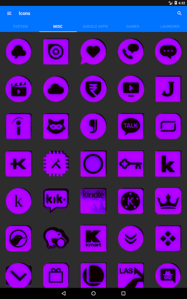 Purple and Black Icon Pack - عکس برنامه موبایلی اندروید
