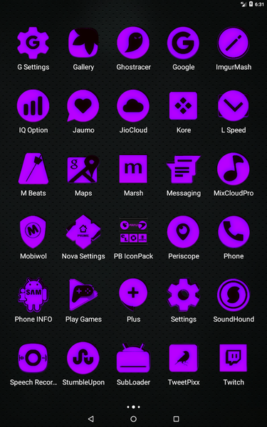 Purple and Black Icon Pack - عکس برنامه موبایلی اندروید