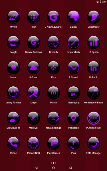 Purple Glass Orb Icon Pack - Image screenshot of android app