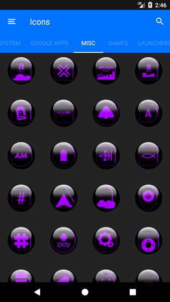 Purple Glass Orb Icon Pack - Image screenshot of android app