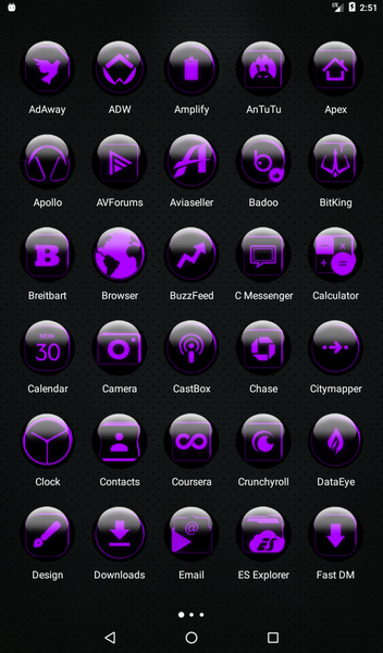 Purple Glass Orb Icon Pack - Image screenshot of android app