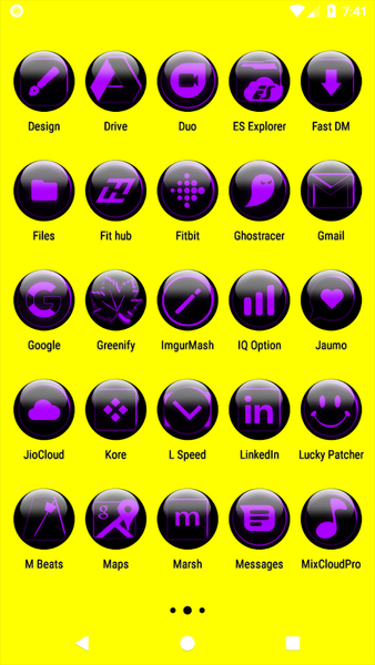Purple Glass Orb Icon Pack - Image screenshot of android app