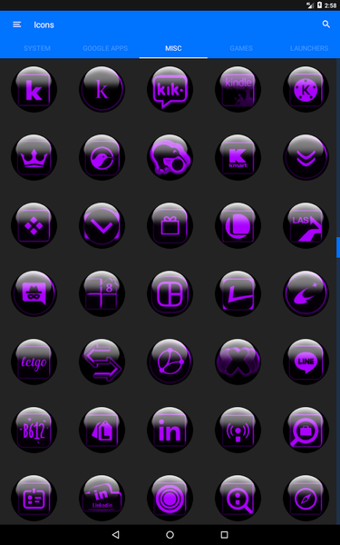 Purple Glass Orb Icon Pack - Image screenshot of android app