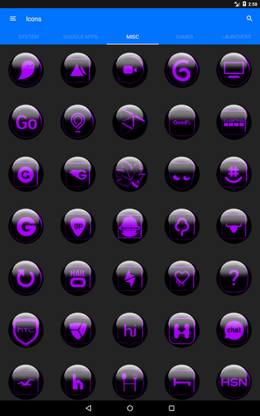 Purple Glass Orb Icon Pack - Image screenshot of android app