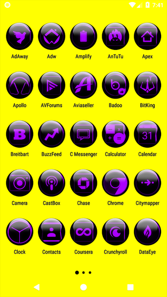 Purple Glass Orb Icon Pack - Image screenshot of android app