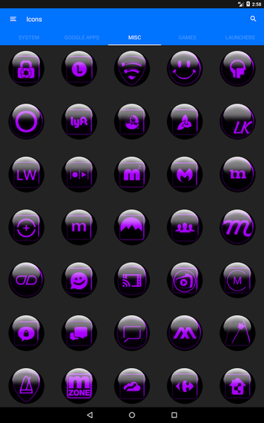 Purple Glass Orb Icon Pack - Image screenshot of android app