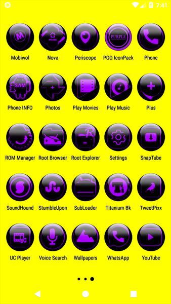 Purple Glass Orb Icon Pack - Image screenshot of android app