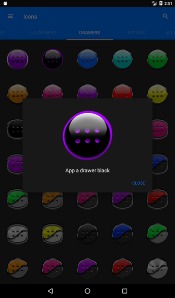 Purple Glass Orb Icon Pack - Image screenshot of android app