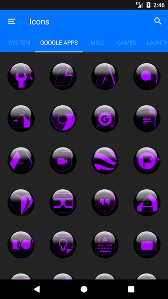 Purple Glass Orb Icon Pack - Image screenshot of android app