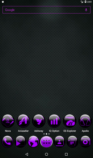 Purple Glass Orb Icon Pack - Image screenshot of android app