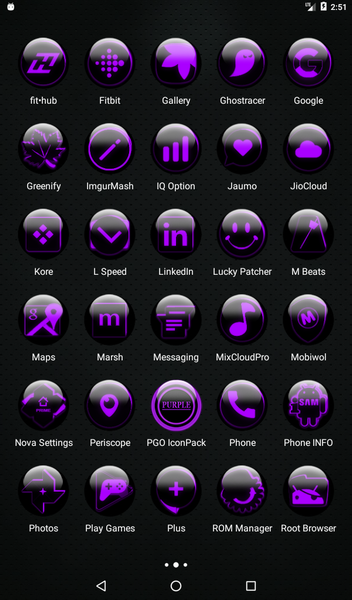 Purple Glass Orb Icon Pack - Image screenshot of android app