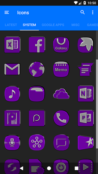 Purple Icon Pack - عکس برنامه موبایلی اندروید