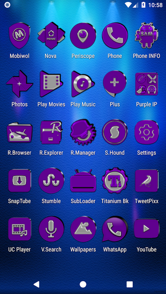 Purple Icon Pack - عکس برنامه موبایلی اندروید