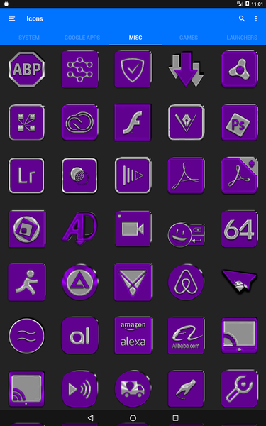 Purple Icon Pack - عکس برنامه موبایلی اندروید