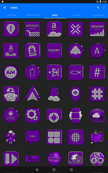 Purple Icon Pack - عکس برنامه موبایلی اندروید
