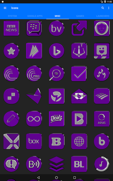 Purple Icon Pack - عکس برنامه موبایلی اندروید