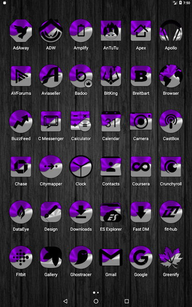 Half Light Purple Icon Pack - Image screenshot of android app