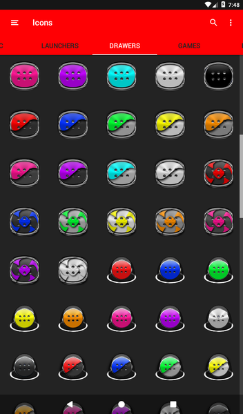 Half Light Purple Icon Pack - Image screenshot of android app