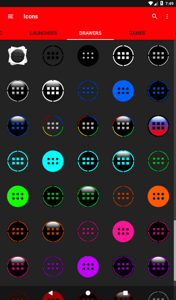 Half Light Purple Icon Pack - Image screenshot of android app