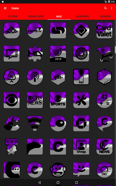 Half Light Purple Icon Pack - Image screenshot of android app