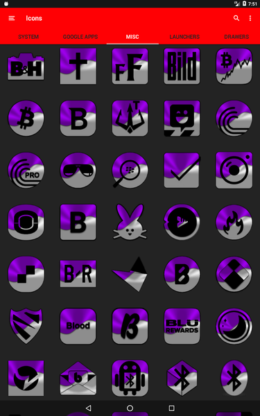Half Light Purple Icon Pack - Image screenshot of android app
