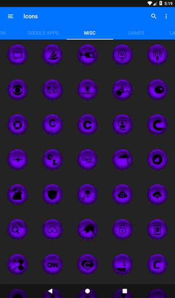 Purple Icon Pack Style 5 - Image screenshot of android app