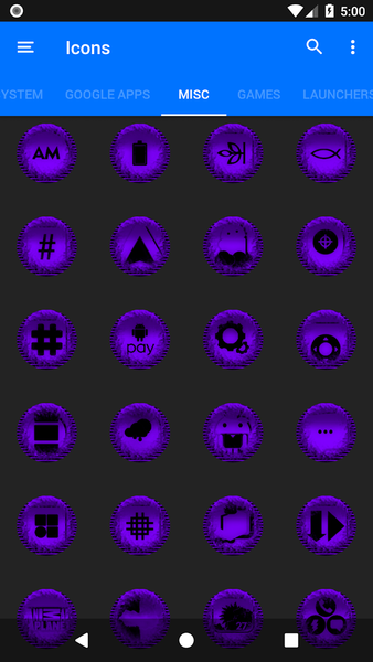Purple Icon Pack Style 5 - Image screenshot of android app